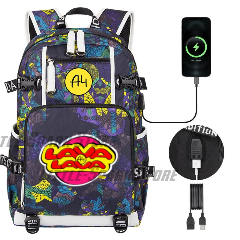 Hot Влад a4 Бумага School Bags For Teenager USB Charging Laptop Backpack \