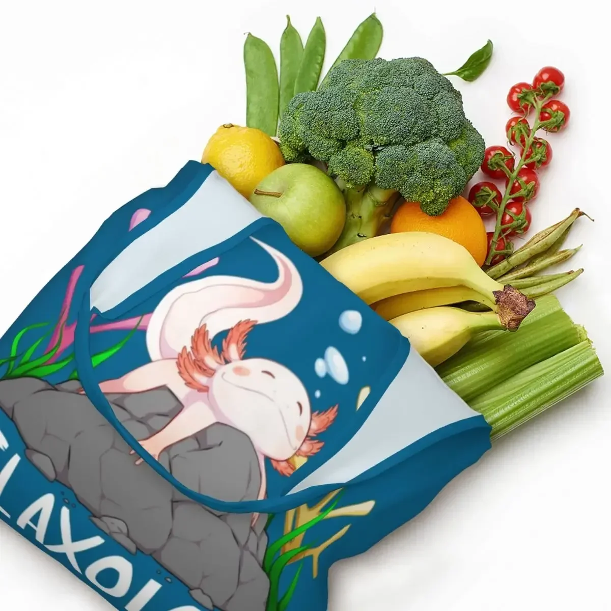 

Аксолотль, продуктовые сумки для покупок, парусиновая сумка-тоут для покупок, большая вместительная портативная сумка с изображением саламандра и животных