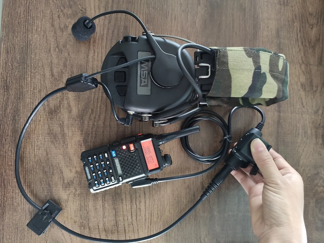 TS TAC-SKY Tactical Headset Accessory Y Cable Adapter with U94 PTT Compatible with 3.5mm Jack sordin / Walker Shooting Earmuffs