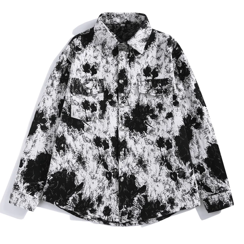 

Мужская свободная повседневная винтажная куртка American Dyed Irt Jaet из смесового полиэстера и хлопка с длинными рукавами для весны и осени, высокая мода