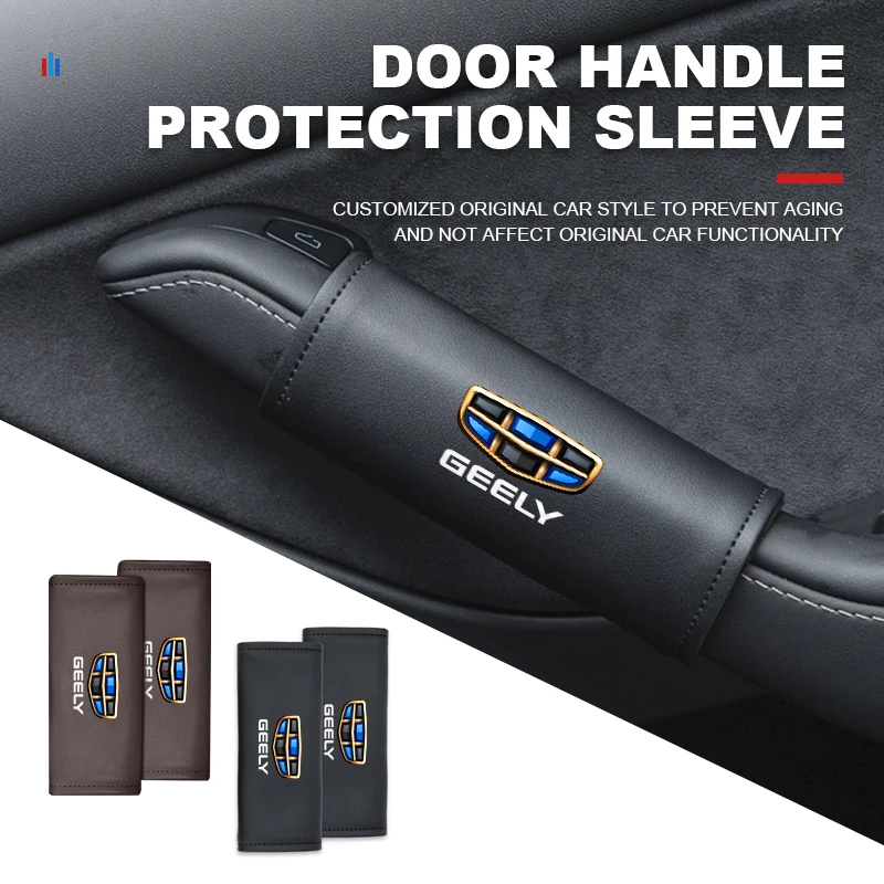 

Car Logo Door Handle Armrest Protective Cover Emblem Interior Accessories For Geely Atlas SUV Boyue Borui Coolray Emgrand NL3