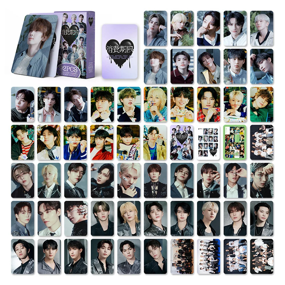 92Pcs/set Kpop JEONGHAN WONWOO Photocard DK MINGYU S.COUPS Selfie LOMO Card HOSHI VERNON SEUNGKWAN The8 Fans Card  Collection