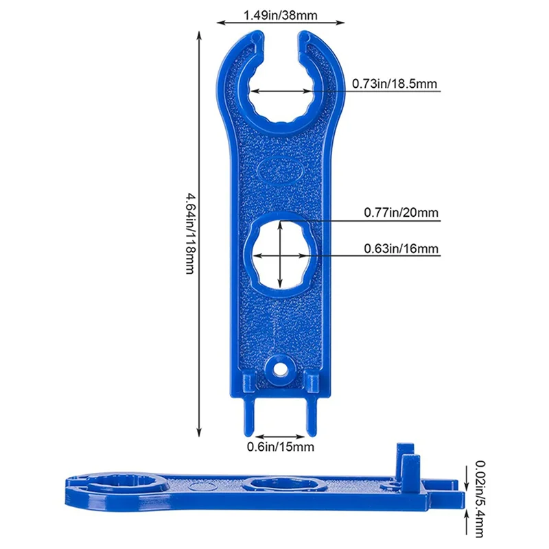 【Preço-gota!】12 chaves de ferramenta de conector solar, ferramenta de montagem de conector de painel solar para conectores, chave solar de plástico sp