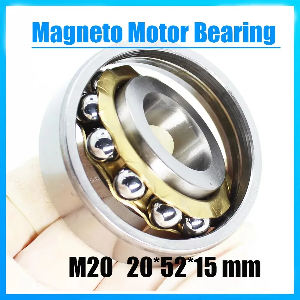 M20 Magneto Bearing 20*52*15 mm ( 1 PC ) Angular Contact Separate Permanent Motor Ball Bearings