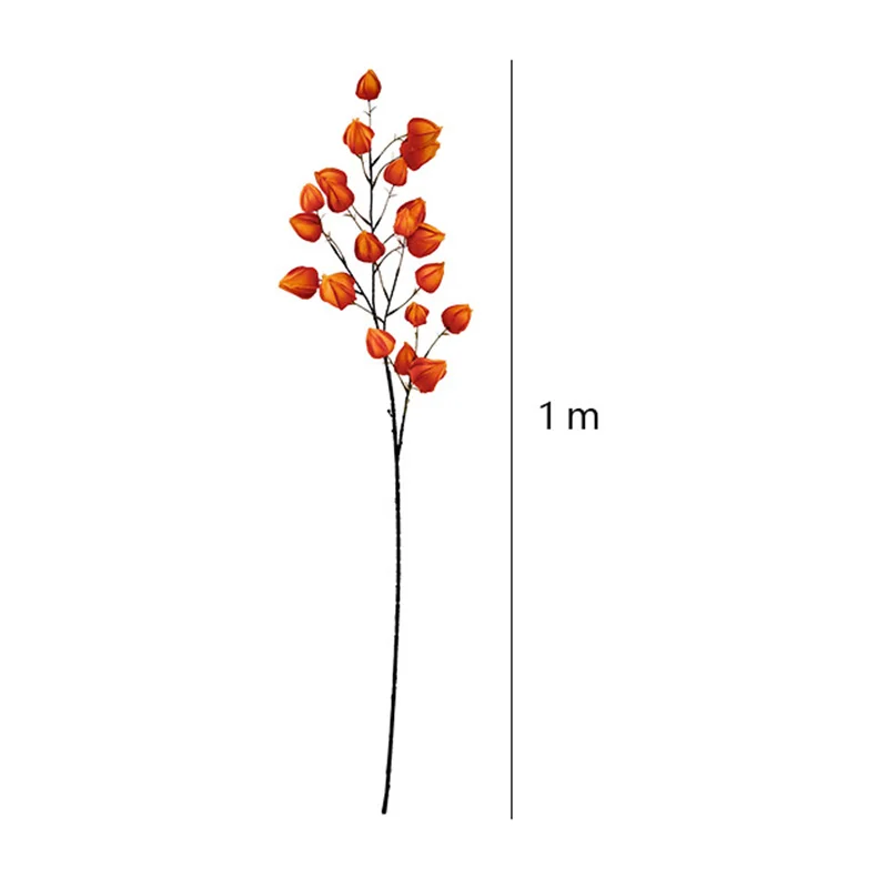 Artificial 1m Lantern Flower Branch Wedding Floral Material Party Event Supplies Bedroom Table Vase Decor Photo Props - view 6