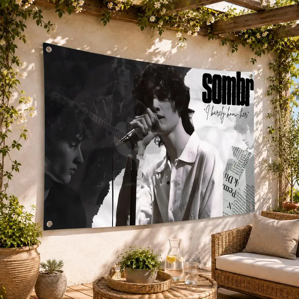 Sombr Singer Flags Flag Soft skin-friendly Durable Tapestry Outdoor party Home living room bedroom Decoration