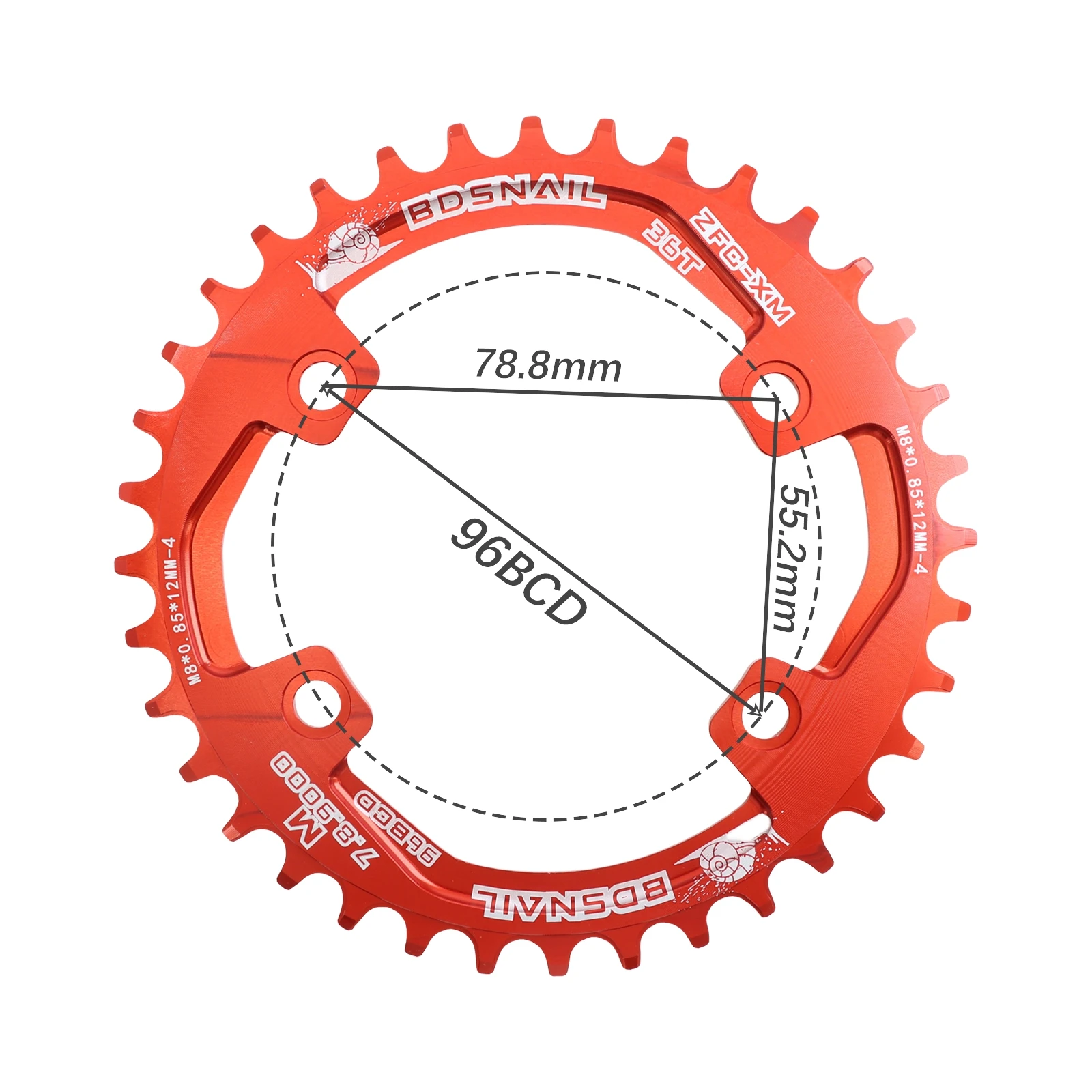 Snail 96BCD Oval Chainring 32–36T