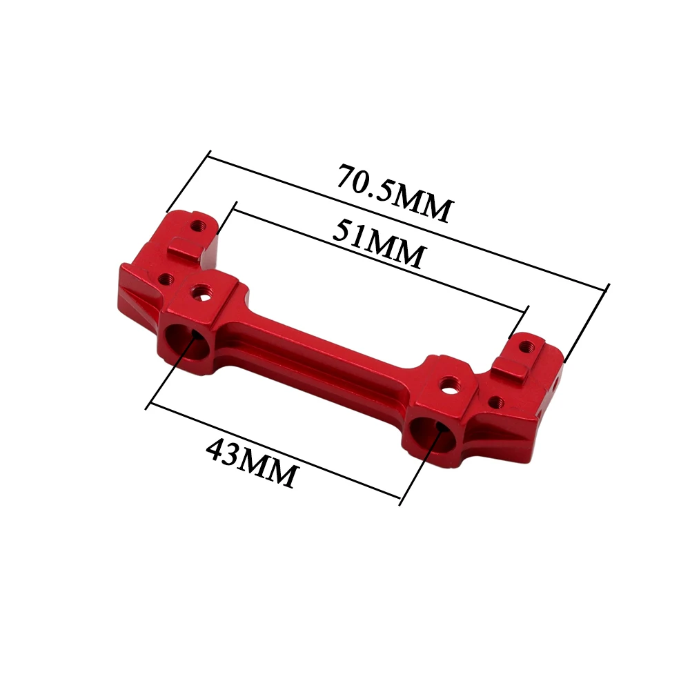 Soportes de parachoques de riel delantero de Metal, servosoporte para Axial 90047 Wrangler y SCX10 II 90046 1/10 RC Crawler Car, piezas de