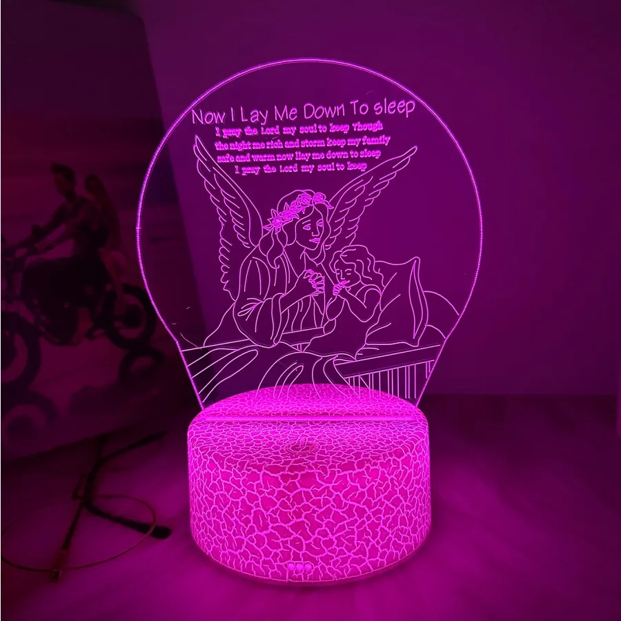 

LED Creative 3D Nightlight Crack Touch 3D Desk Lamp