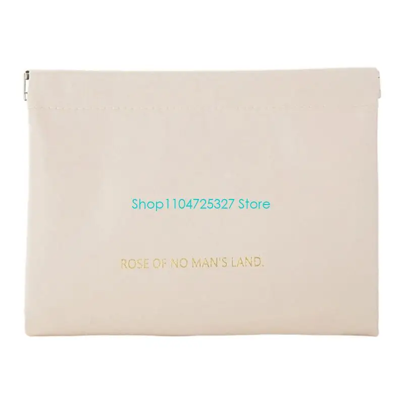 D8KF Automatic Closure Cosmetic Organizers PU Leather Travel Portable Storage