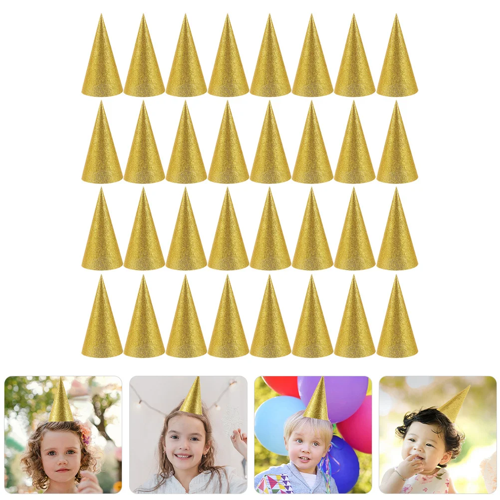 

36 Pcs Birthday Party Top Hats Supplies Cartoon Decoration Paper Caps Funny Cone Makeup Costume Props