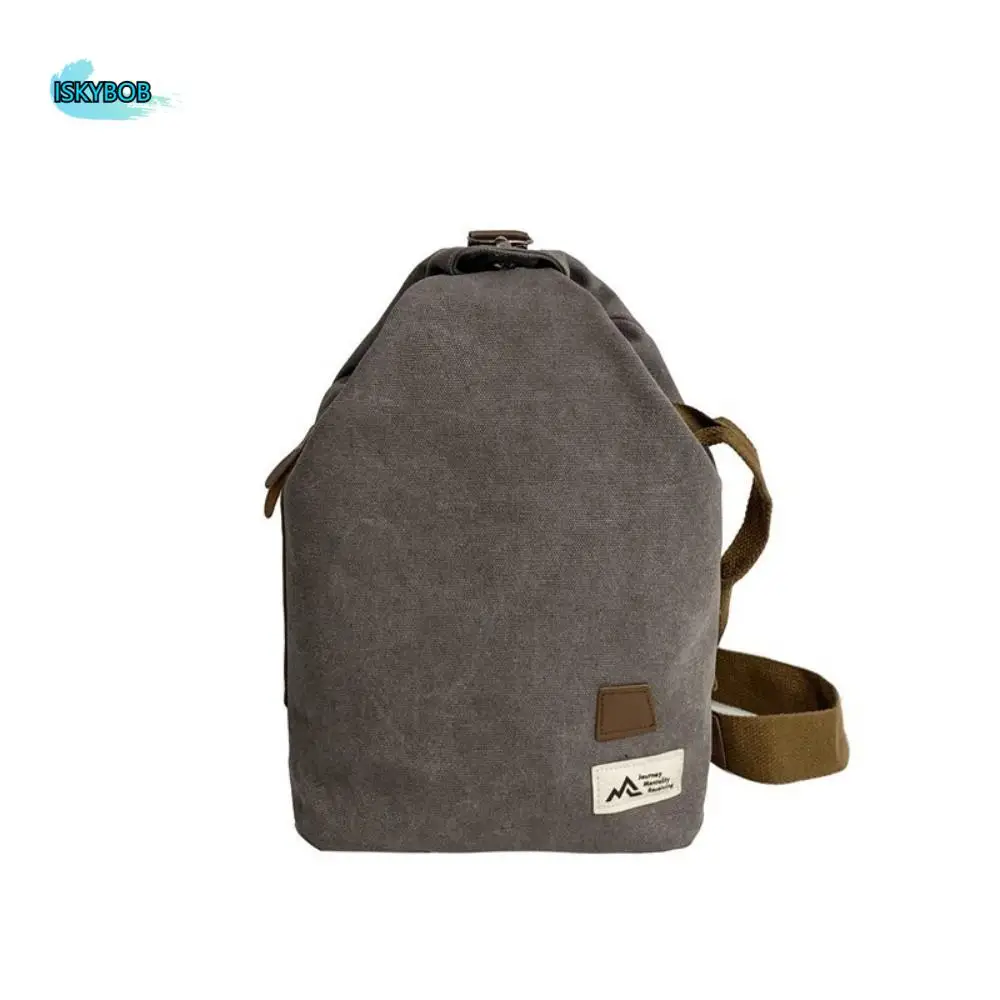 

Large Capacity Canvas Chest Bag Retro Style Minimalist Design Male Crossbody Bag Handbag Casual Single Shoulder Pouch Streetwear