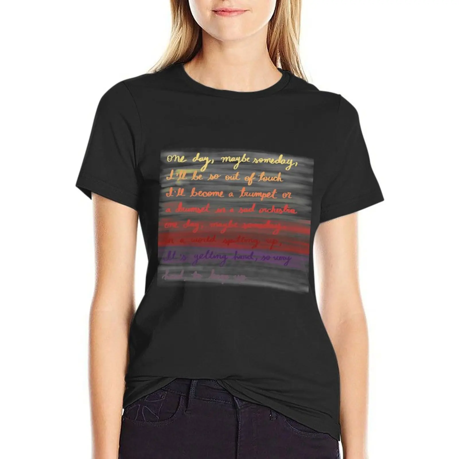 

AJR OK Overture Lyrics T-Shirt customizeds aesthetic clothes ariat shirts for Women