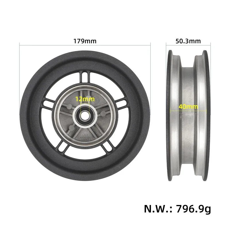 

Полная ступица переднего колеса для электронного скутера Mi 5/5Pro/5Max, только бескамерный обод из алюминиевого сплава (без барабанного тормоза), сборка прямой посадки