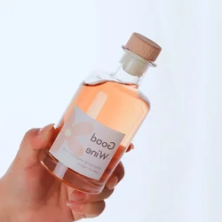Round Shaped Wine Decanter for Liquor Scotch Bourbon, Lead-Free Glass Bottle, Outdoor Travel Bottle