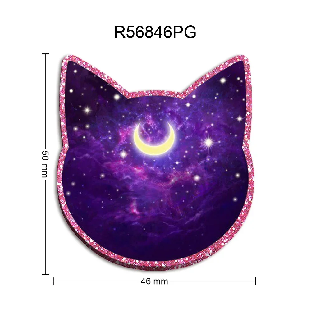 

50mm Halloween Skull Head Charms DIY Chunky Glitter Acrylic Sheets for DIY Craft Pieces Hairbow Embellishment