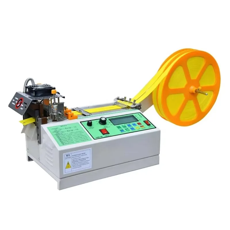 New Automatic Motor-Driven Nylon/Polyester Webbing Belt Cutting Machine Industrial Webbing Cutter Ribbon Tape Elastic 1-95mm