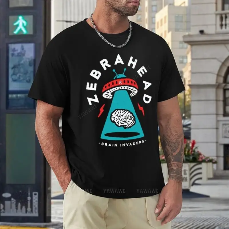 Brain Invaders Zebrahead T-Shirt Anime t-shirt Aesthetic clothing summer top t shirts for men boys teeshirt o-neck tops