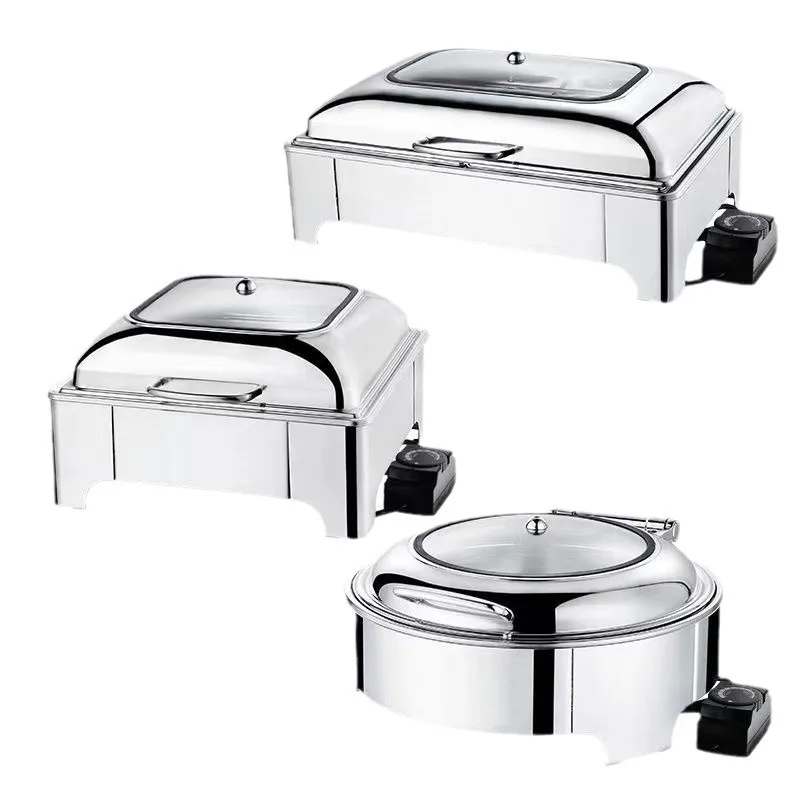 

Stainless Steel Household Dining Table Buffet, Furnace Hotel Flip