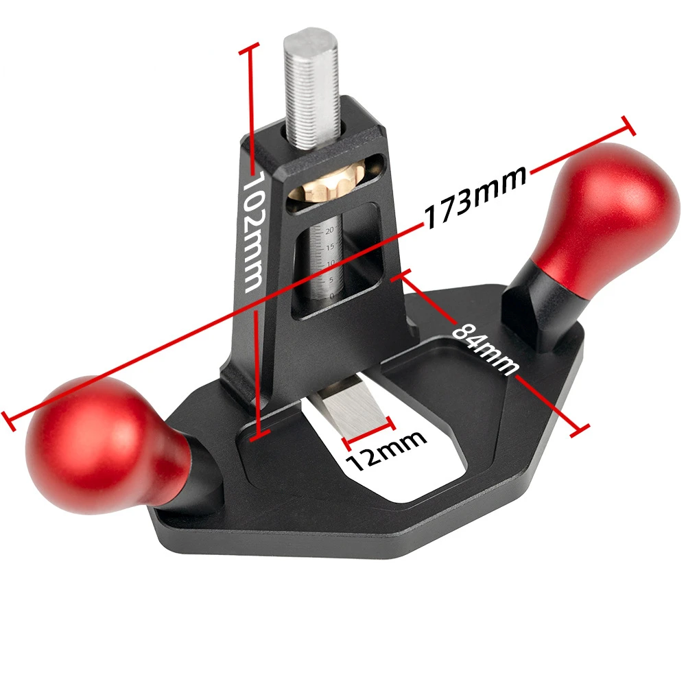 Professional Router Plane with Adjustment Knob Woodworking Handheld Bottom Cleaning Manual Slotting Edge Trimming Flat Planer