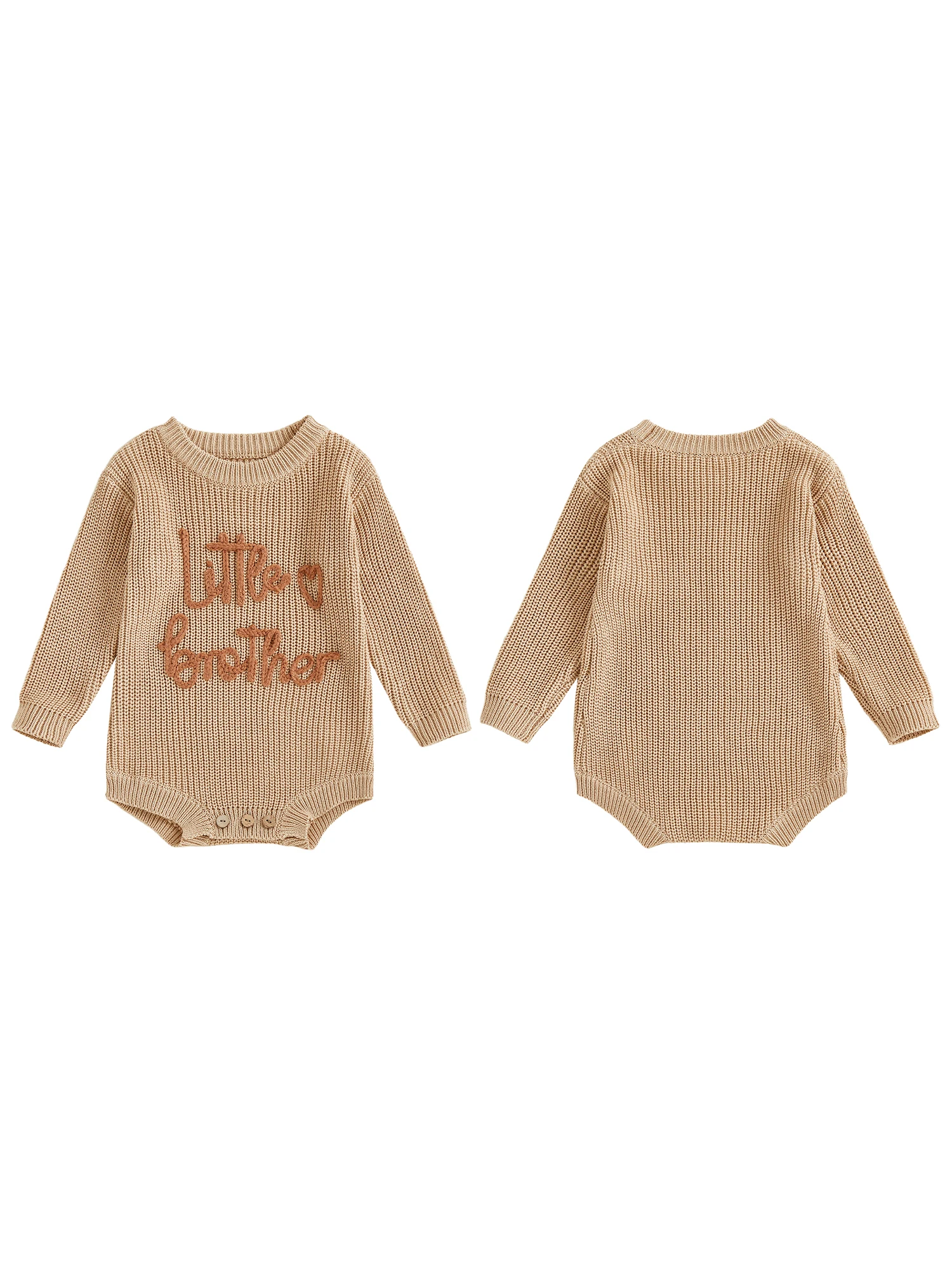 نسيج الخريف للأولاد الرضع مع حروف مطرزة وأكمام طويلة ورقبة دائرية ومواد سترة مريحة #1