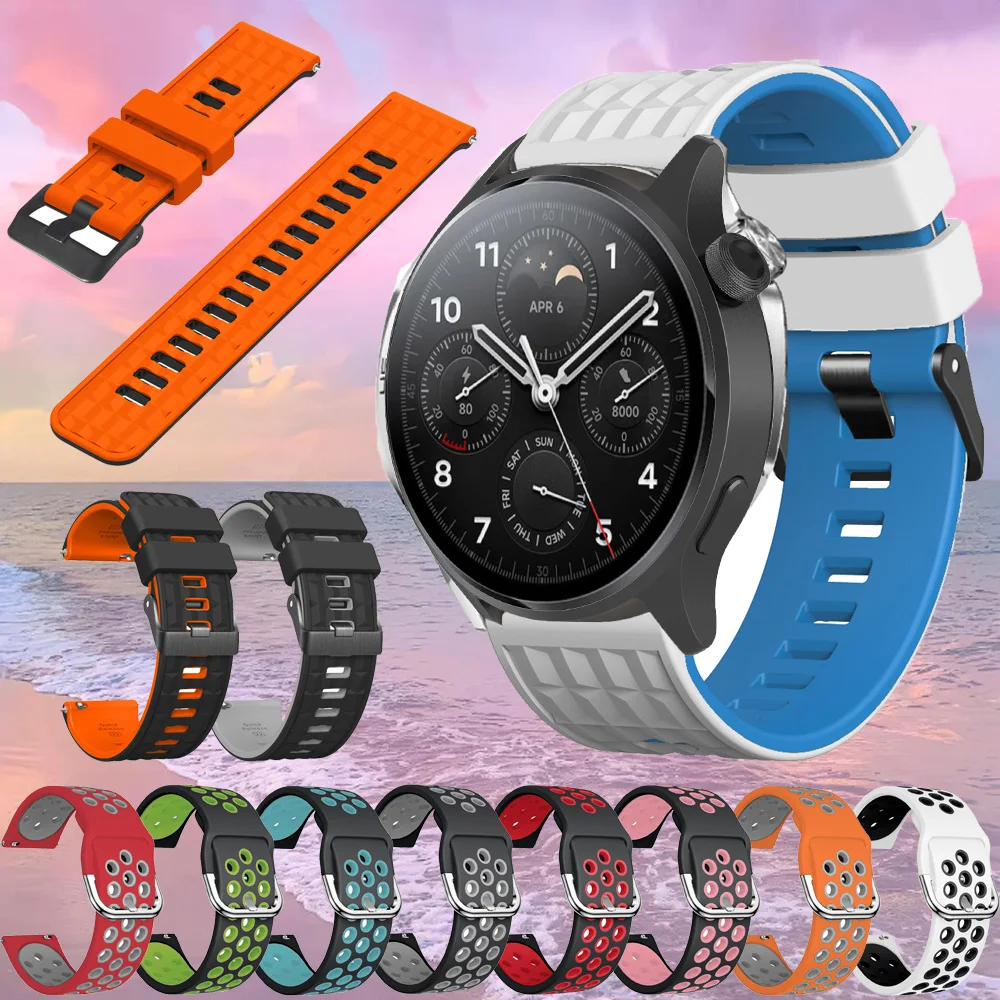 

22MM Silicone Wrist Bands For Xiaomi Watch 2 Pro Smart Strap Sports watches S3 S2 S1 Mi Watch Color 2/S4 47mm Bracelet Watchband