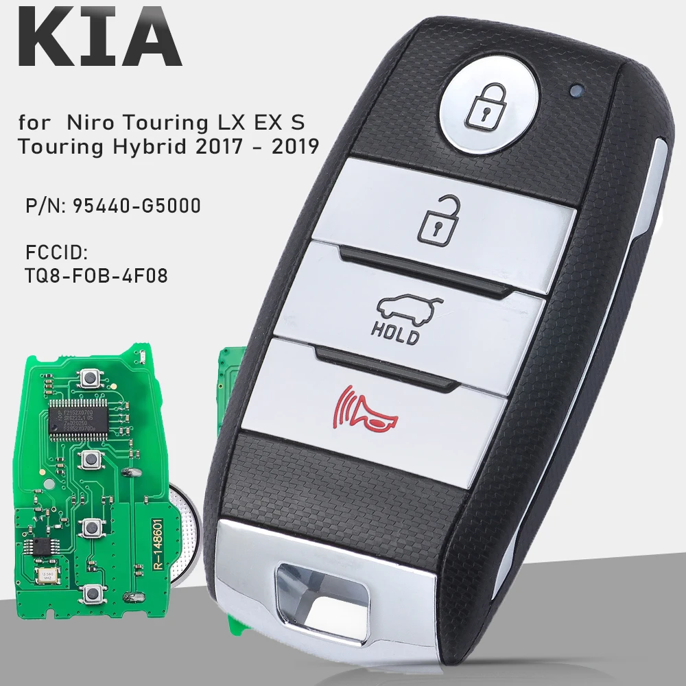 KEYECU 95440-G5000 Keyless-Go Smart Remote Key for KIA Niro Touring LX EX S Touring Hybrid 2017 2018 2019 TQ8-FOB-4F08