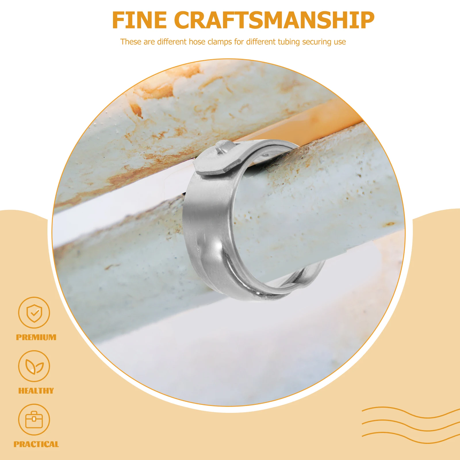 

50 шт. прочные хомуты для шлангов из нержавеющей стали Pex обжимные кольца зажимы для трубок зажимной инструмент топливный вакуум безопасный