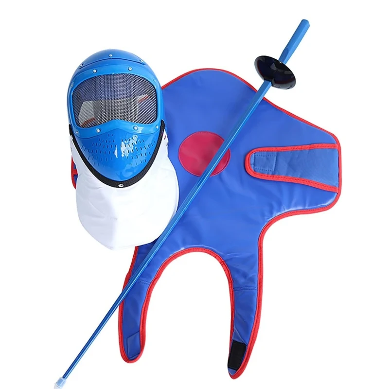 

New Fencing Uniform Suit for Kids Training Equipment Plastic Helmet Face Mask Vest Fencing Protection Gears Fencing Equipment