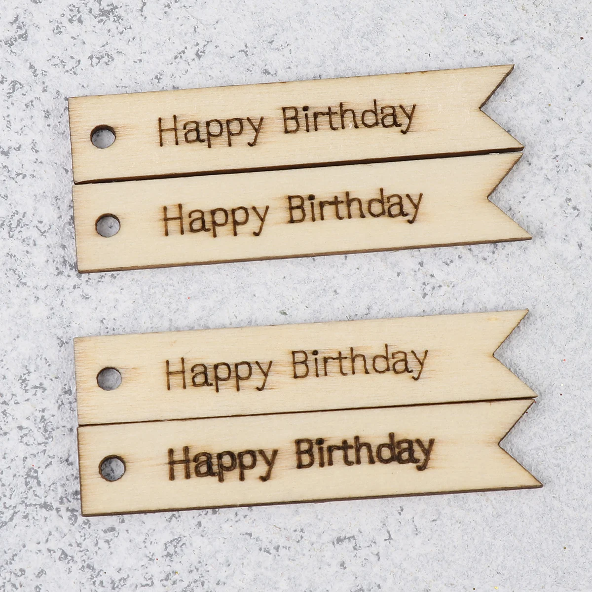 

60pcs Letter Wood Cutouts Happy Birthday Wooden Craft Diy Projects Wood Slices Hanging Tags For Art Decorations Ornament