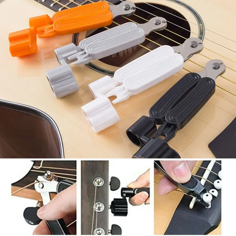 Gray Guitar String Winder Wrench Tool Metal+ABS Pin Puller Repair White Change Orange 30g Black High Quality Hot