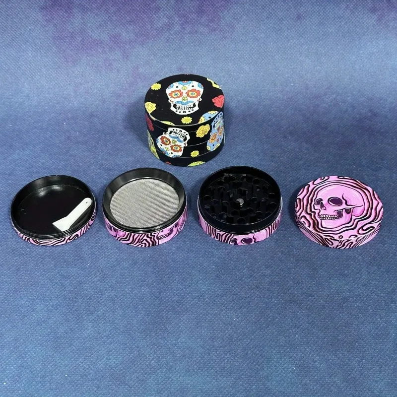 2 بوصة عشب طاحونة التوابل دليل كسارة معدنية مدقة الفلفل هاون الملح قاطعة المطحنة 4-Layers طاحونة أدوات التدخين اكسسوارات #4