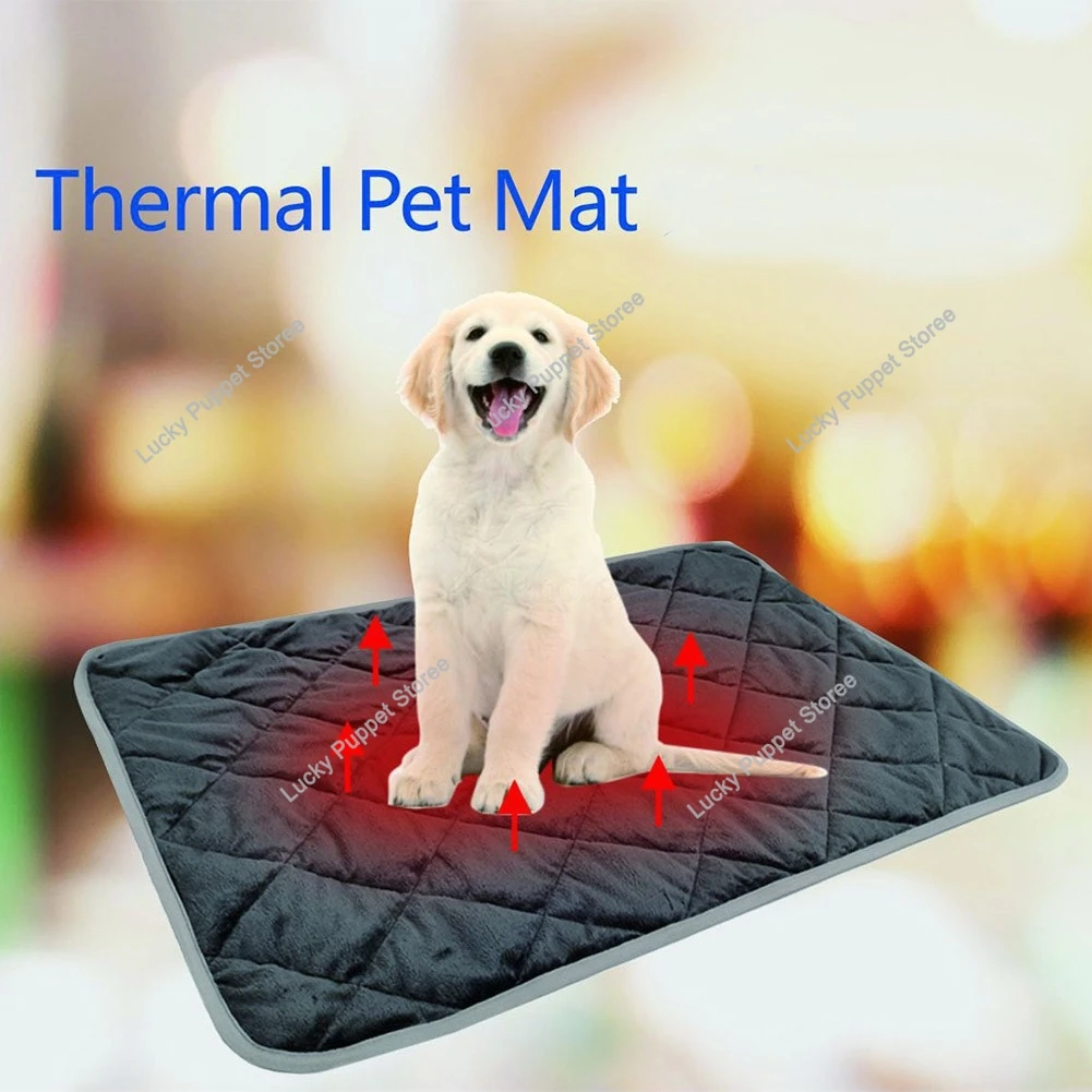 Coussin auto-chauffant pour chien en hiver, sans chauffage électrique pour chat, tapis chauds pour animaux de compagnie, couvertures de couchage et de jeu, tapis doux lavable en Machine