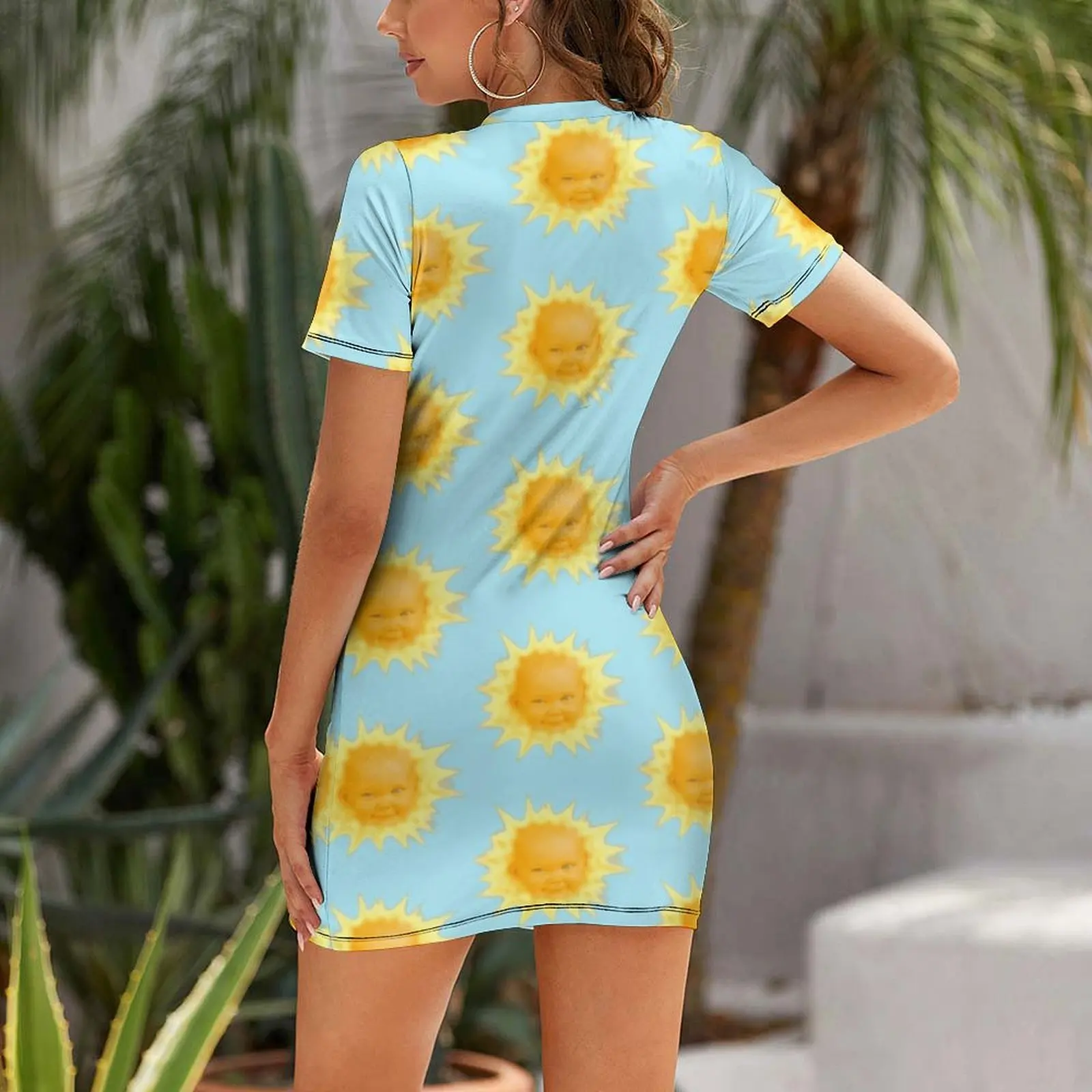 The sun baby Short Sleeved Dress Women's dress elegant and pretty women's dresses Dress image 2
