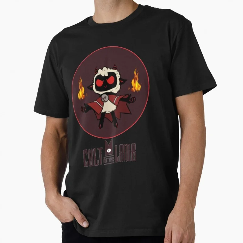 0428 Cult of the Lamb gift t shirt for gamer Short Sleeve Cute animals Cartoon Graphic clothes All size tops