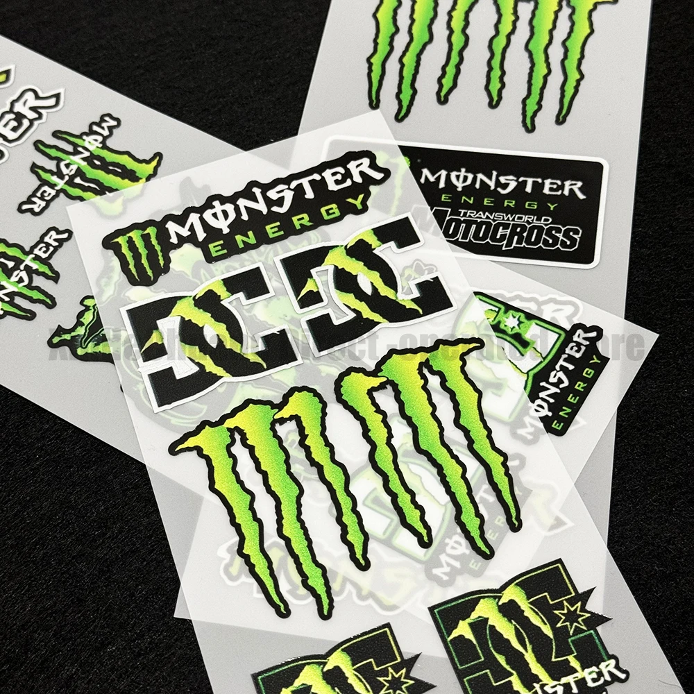 Monster Energy Modified Car Motorcycle Stickers Ghost Claw Helmet Decals Racing Tail Box Waterproof Reflective Stickers