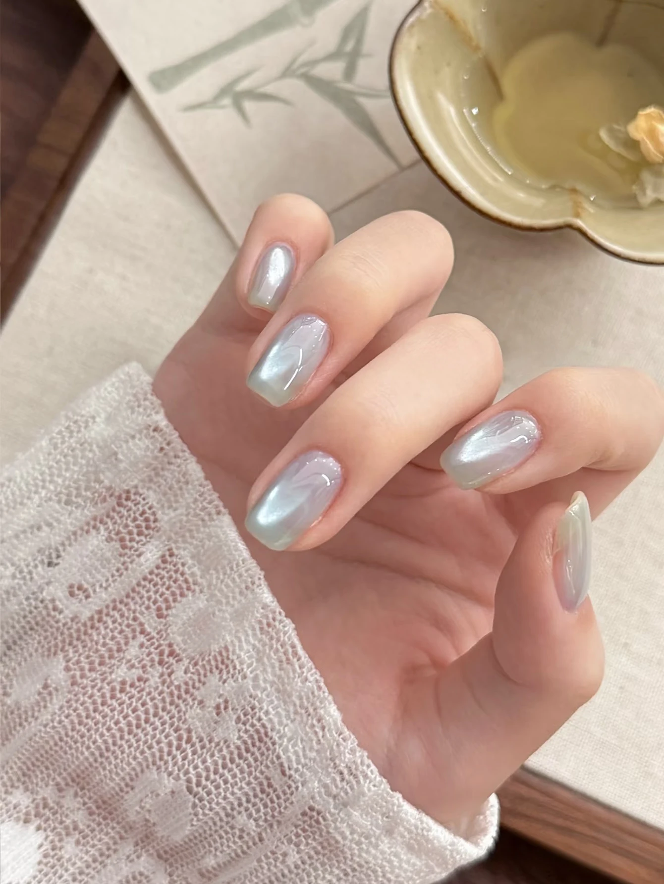 1 قطعة شاكا الخريف جيانغنان الحانة القط العين الأرجواني الأخضر هلام طلاء الأظافر 2025 جديد مزاجه تبييض مسمار ملصقات الأظافر لوازم #5