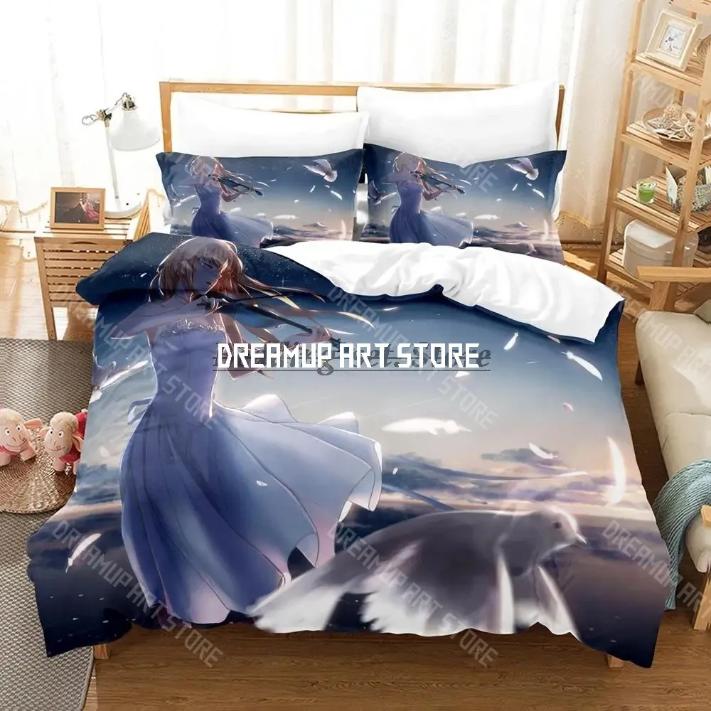 3D Printed Your Lie In April Anime Bedding Set for Boys Girls Duvet Cover Pillowcase Twin Queen King Full Single Double Sizes