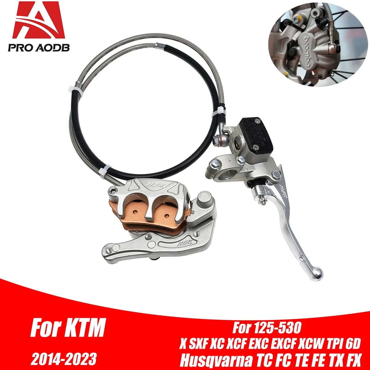 

For KTM 125 250 350 450 500 530 CC SX SXF XC XCF EXC EXCF XCW XCFW TPI Six Days 2014-2023 Motocross Front Brake Pump Caliper Set