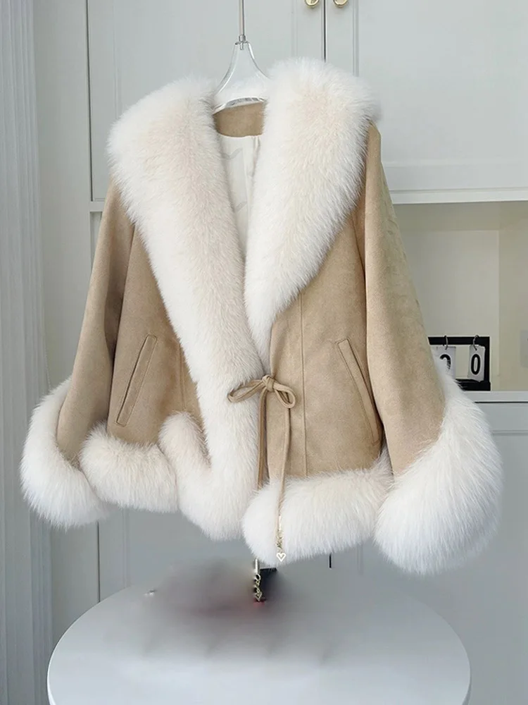 Women's Clothing Fashion fur all-in-one warm and thick fur coat Autumn Winter New 0116