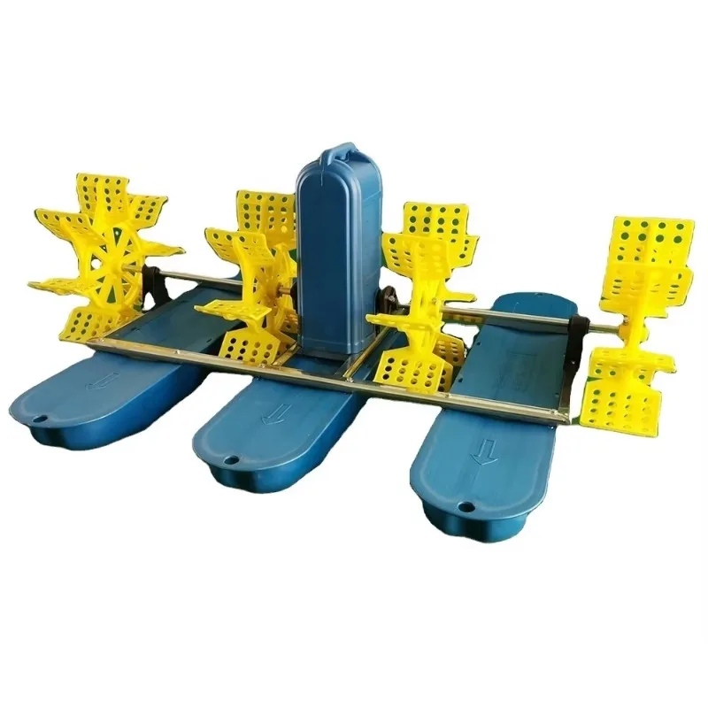 

High efficiency stainless steel 4 impeller aquaculture machine paddle wheel shrimp aerator