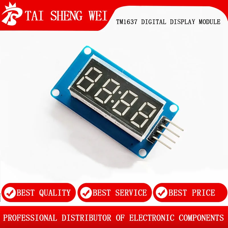 

2 шт. TM1637 Модуль светодиодного дисплея для Arduino, 7 сегментов, 4 бита, 0,36 дюйма, часы с красным анодом, цифровая трубка, четыре платы последовательного драйвера