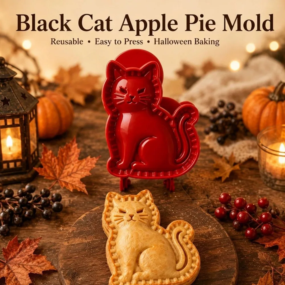 8 Shapes Halloween Mini Pie Molds Set Fall Themed Easy Release Design Baking Supplies Set Non-Stick Coating Pie Crust Stamp