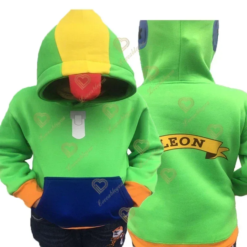 Cosplay Costumes Kids Hoodie 2024 Splicing with Hoode Printing Red Hoodies with Male /female Fashion Leon Logo for Every Day