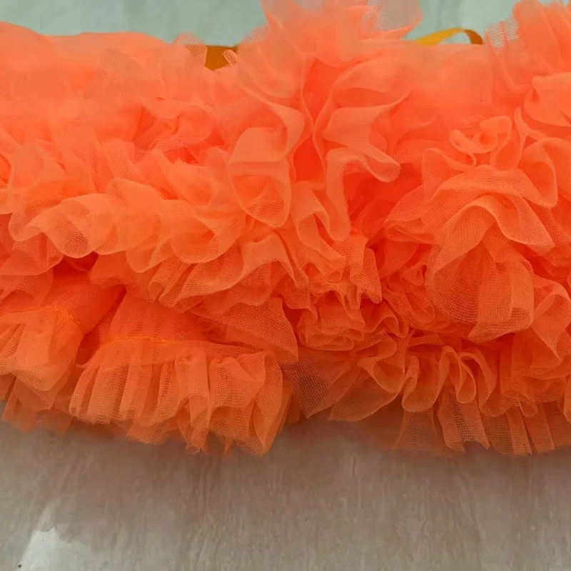 Girls Skirt Fluffy Pettiskirt Tutu Skirt Orange Tutu Skirt Girls Baby skirt Ballet skirt Halloween Christmas Party Costume kids