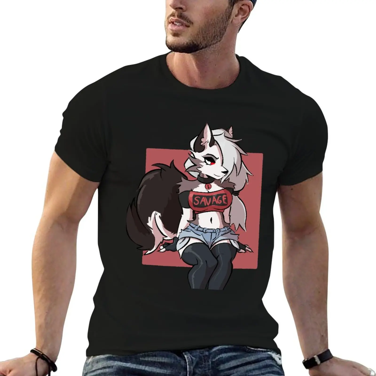 Helluva boss loona T-Shirt Worker Basic Short Sleeve Tee