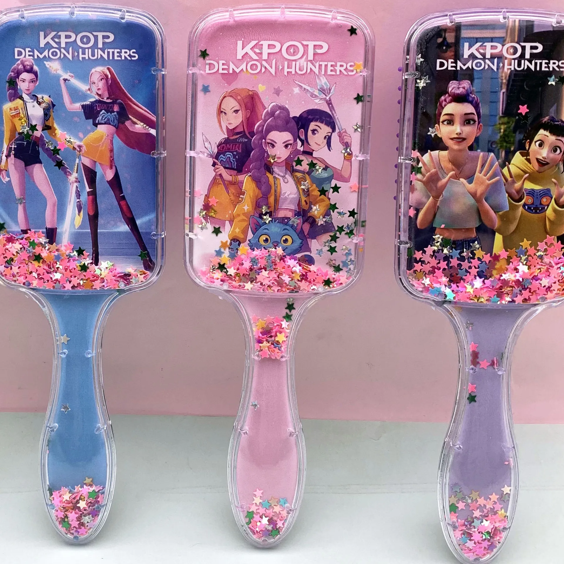New for Kpop Demon Hunters Comb Air Cushion Anime Cute Household Items Kawaii Massage Comb Fashion Woman Heart Holiday Gifts - Detail 1
