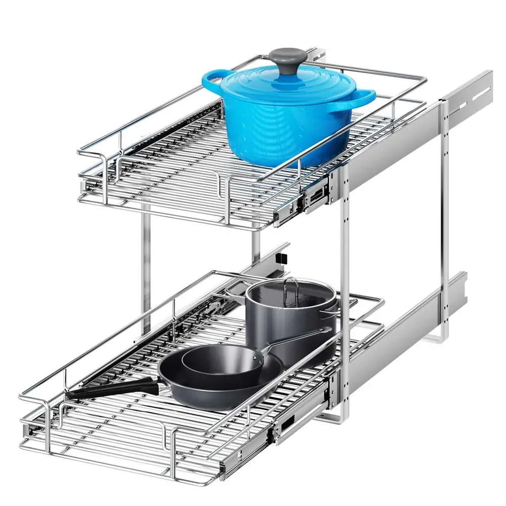 

Tier Individual Pull Out Cabinet Organizer 10 W x 21 D, Heavy Duty Cabinet Pull Out Shelves, Slide Out Drawers Organization for