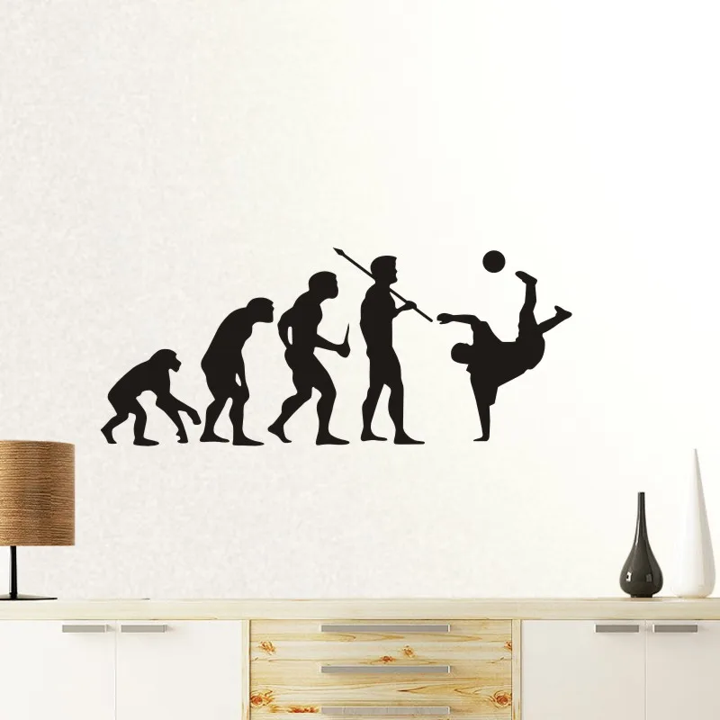 

Evolution Football Player Wall Sticker Sports Car Decal Kids Room Posters Vinyl Customizable Soccer Player Decal