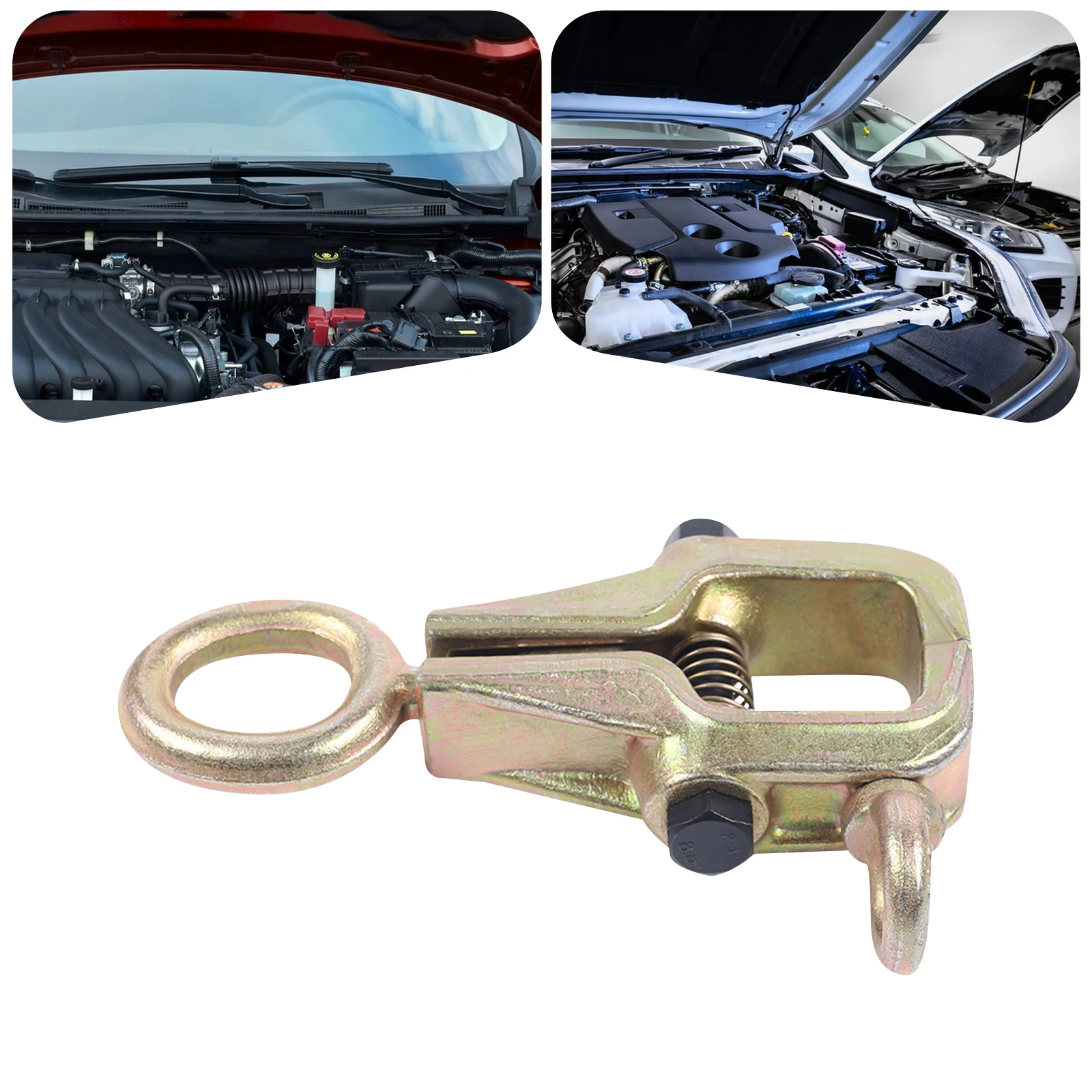 5T Frame Pulling Clamp Collision Repair Small Mouth Body Pull Clamp with Self Tightening Grips for Car Body Repair (Gold)